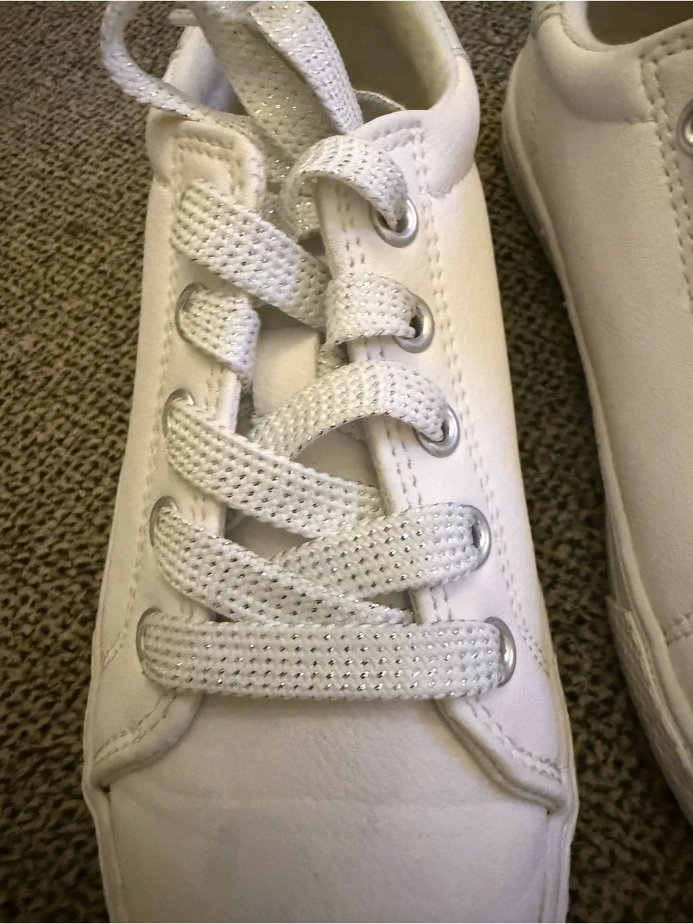 The Children's Place White Kids Lace-Up Sneakers